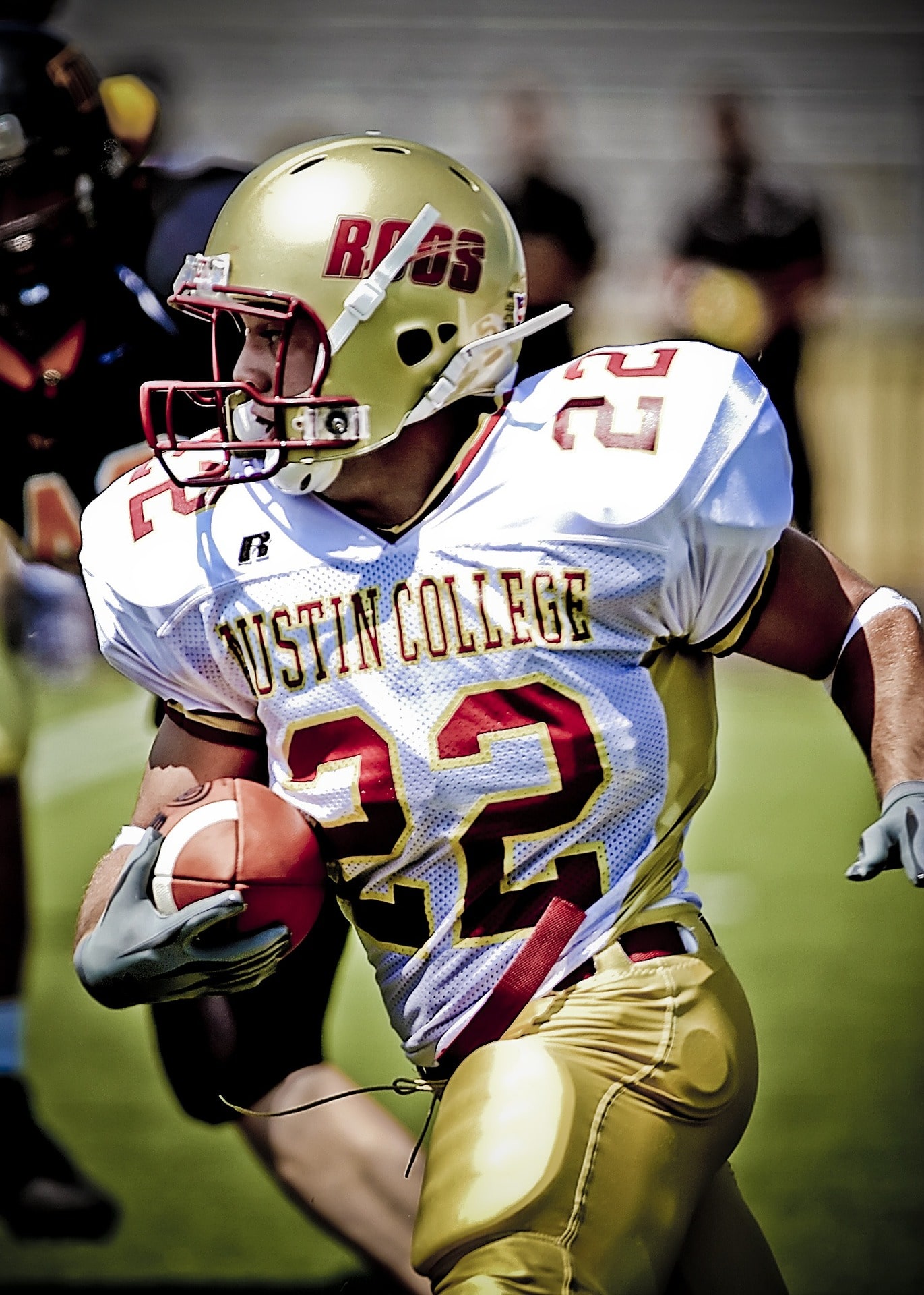 Image of Football Player Running with the Ball