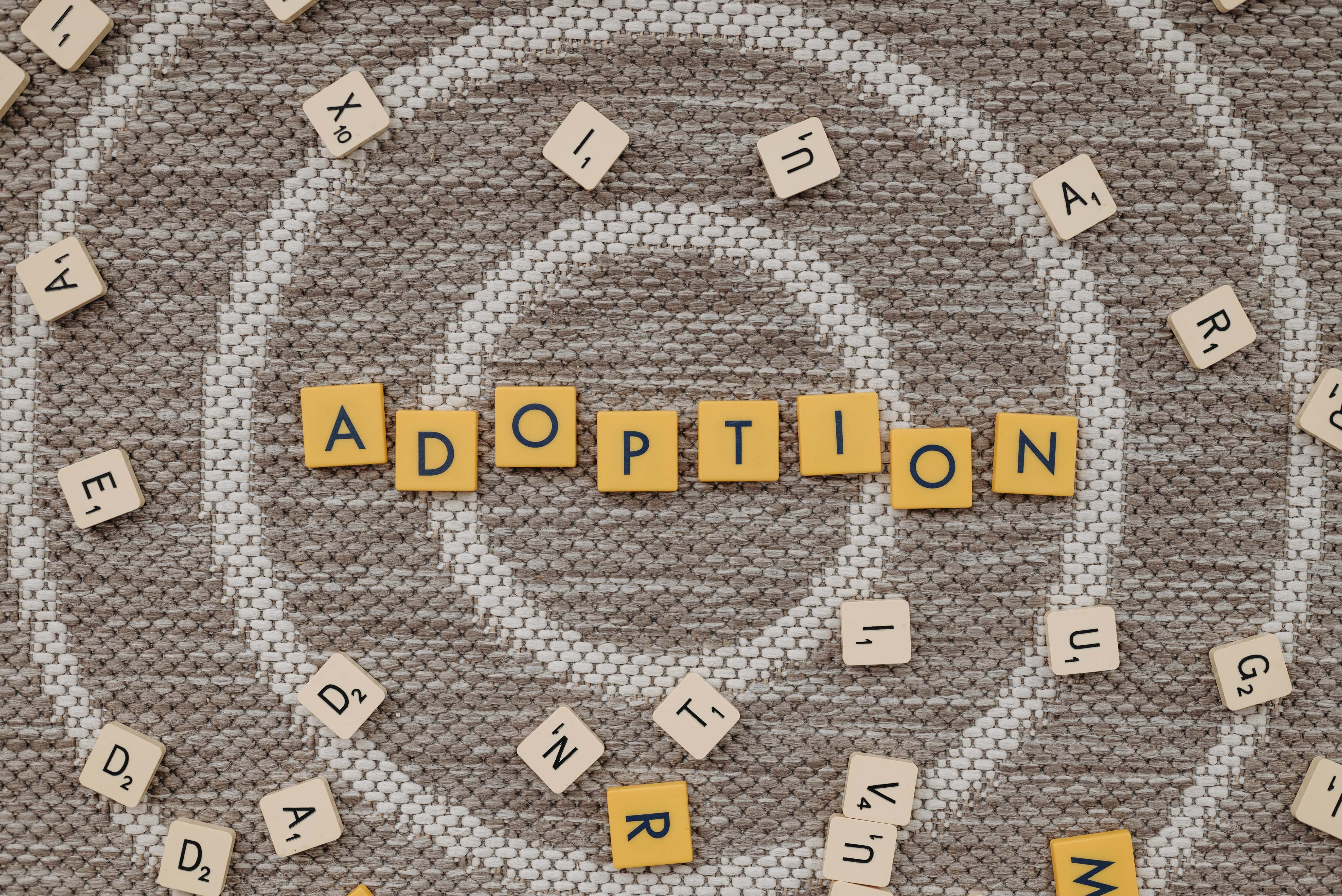 Letter Blocks that spell 'Adoption' 